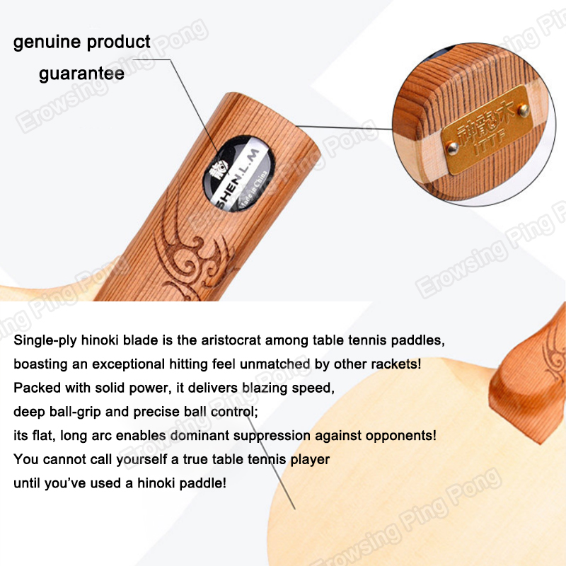 1-Ply Hinoki Table Tennis Blad - đánh giá và giá Table Tennis Racket