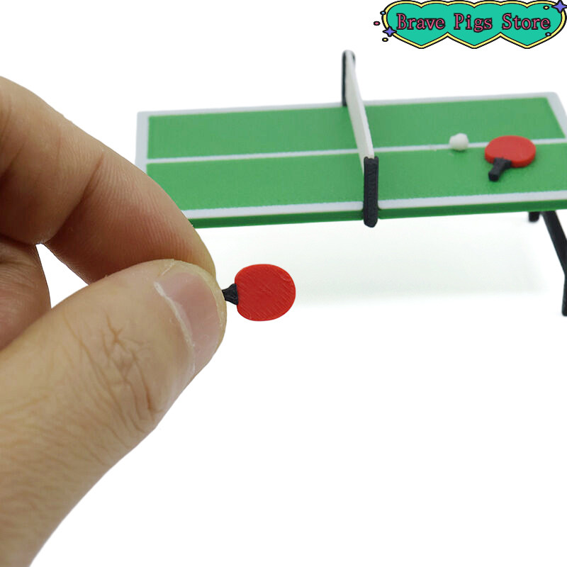 1:12 Miniature Table Tennis Ra - đánh giá và giá Table Tennis Paddle Set