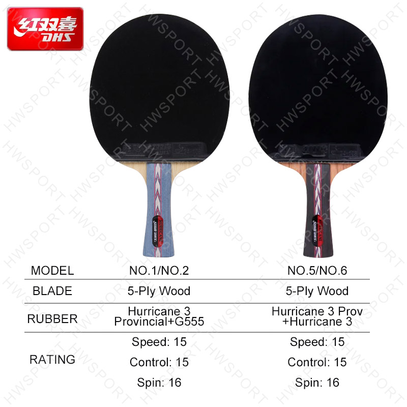 DHS Hurricane NO Series Table  - đánh giá và giá Table Tennis No 1