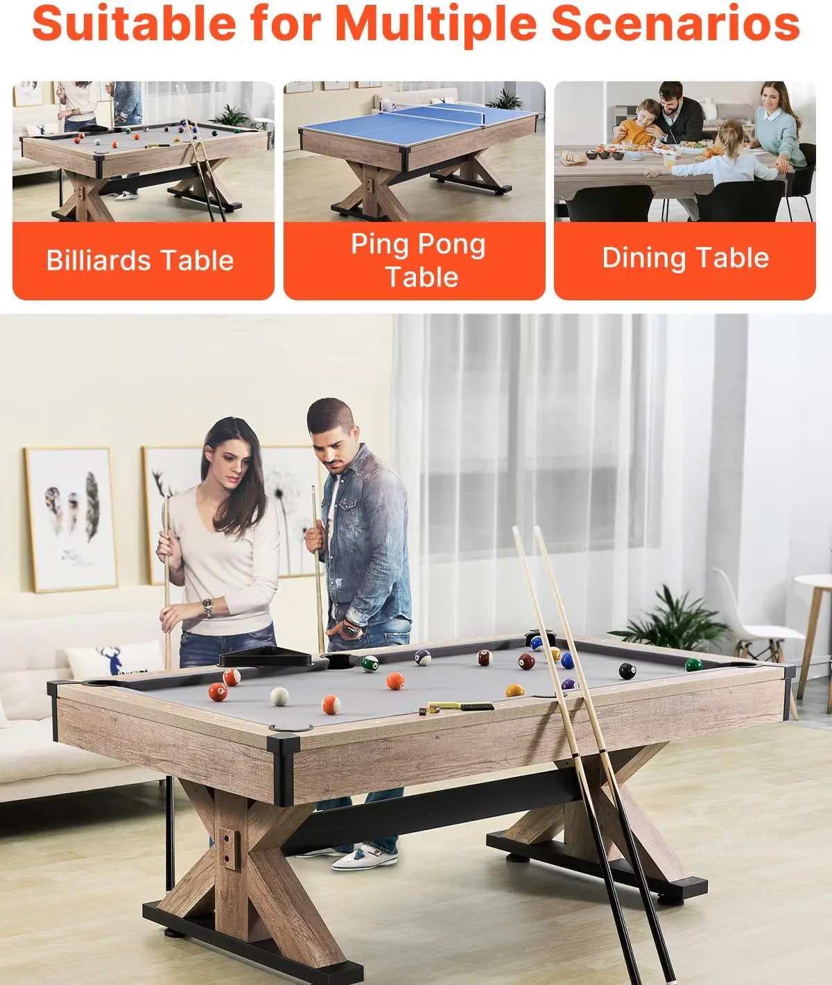 7ft 3-in-1 Multi Game Table wi - đánh giá và giá Table Tennis No 1